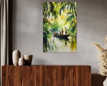 Rijd door de groene jungle van Poster Art Shop