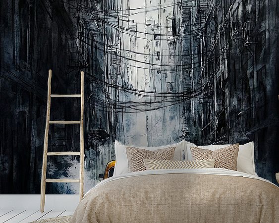 Voorbeeld van het werk in een kamer