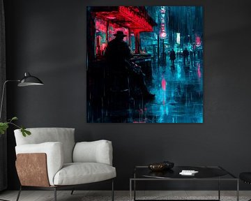 Nightlife in the rain by Poster Art Shop
