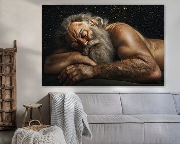 Slapende man van BEARpictureart