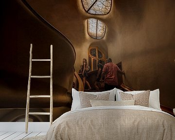 De magische trap in Casa Batlló, Barcelona