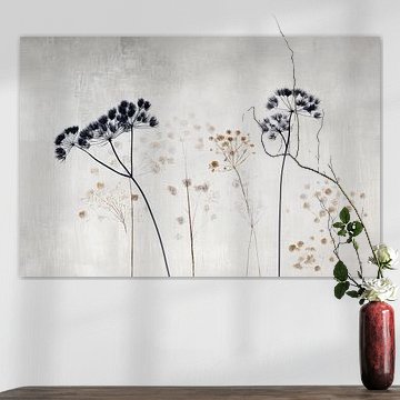 Botanical abstract in Japandi style by Japandi Art Studio