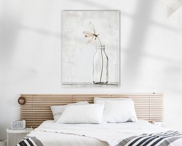 Delicate flower in Japandi style by Japandi Art Studio