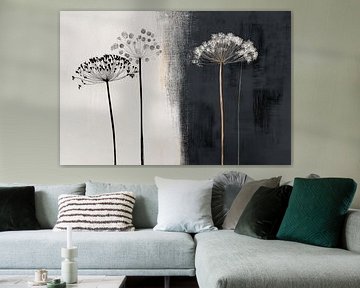 Botanical abstract in Japandi style by Japandi Art Studio