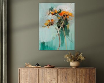 Bloemen, modern en abstract van Studio Allee