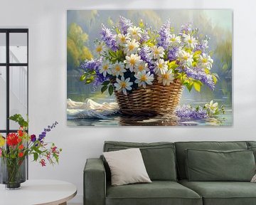 Mandje vol Bloemen no.2 van ByNoukk