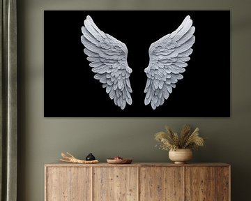 White angel wings portrait panorama by TheXclusive Art