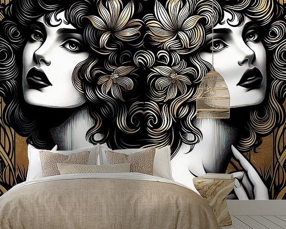 Voorbeeld van het werk in een kamer