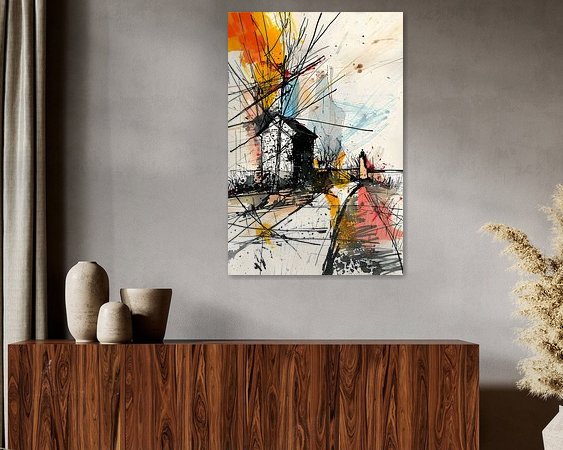 Voorbeeld van het werk in een kamer