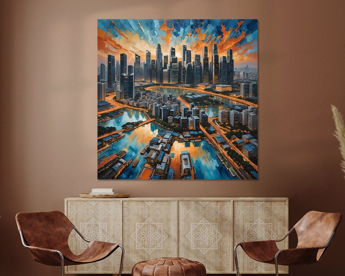 Voorbeeld van het werk in een kamer