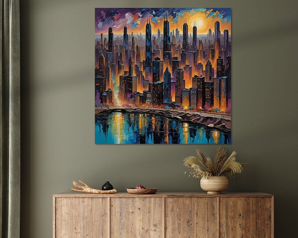 Voorbeeld van het werk in een kamer