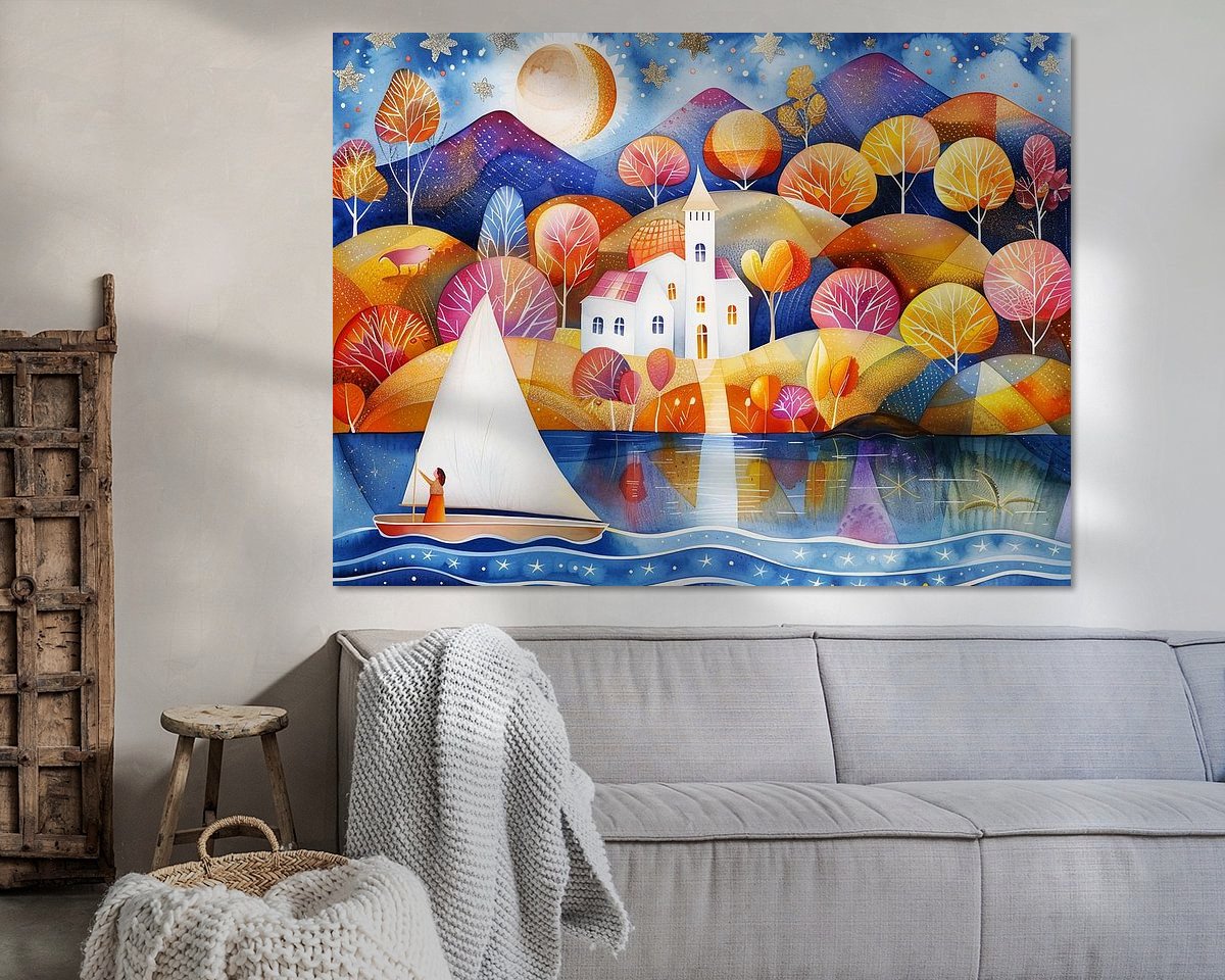 Voorbeeld van het werk in een kamer