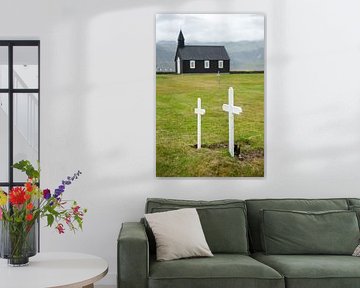 Black church, white crosses by Matteo Del Grosso