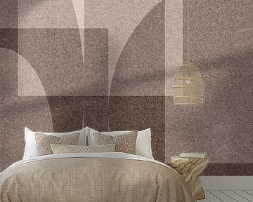 Modern abstract geometric collage in grey an white no. 2 by Dina Dankers