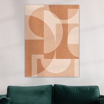Moderne abstracte geometrische collage in terra van Dina Dankers