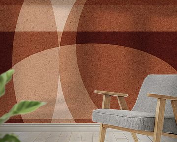 Geometric Collage in Terra & Earth Tones by Dina Dankers