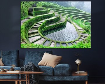 Symmetrische Trappen en Reflecterend Water