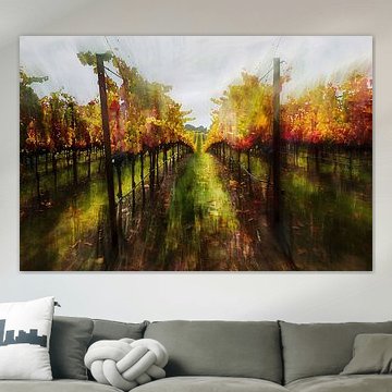 Herbstliche Farbenpracht im Weinberg von Art & Soul Creations