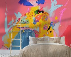 Voorbeeld van het werk in een kamer