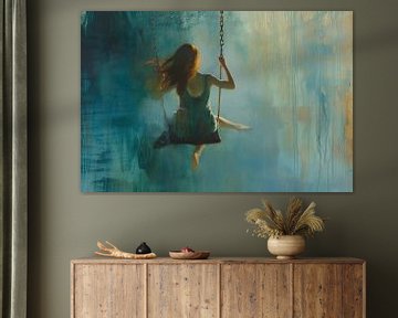 Vrouwen schilderij | Skyward Serenity van Kunst Kriebels