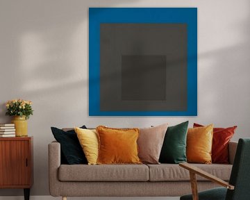 Josef Albers - Homage to the Square, black, blue . High Resolution by Vivanne