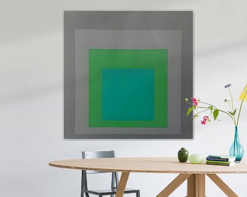Josef Albers - Hommage au carré, vert, gris, haute résolution sur Vivanne