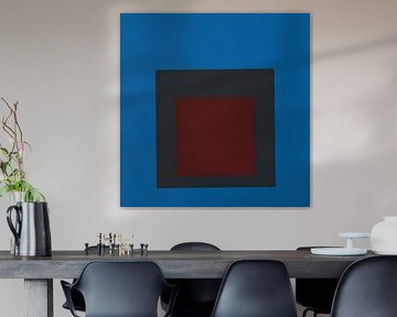 Josef Albers - Hommage an das Quadrat, blau, dunkelrot . Hohe Auflösung
