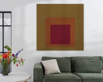 Josef Albers - Hommage an den Platz, rot, orange, hohe Auflösung