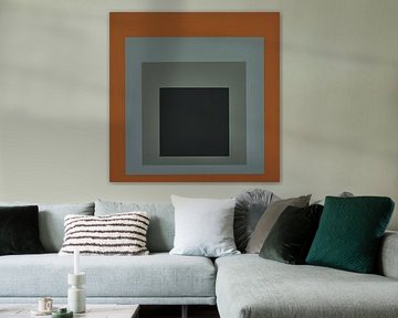 Josef Albers - Hommage aan het vierkant, bruin, grijs, zwart, hoge resolutie