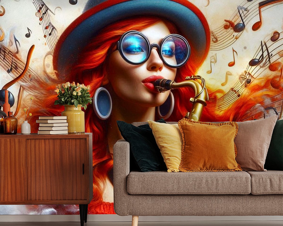 Voorbeeld van het werk in een kamer