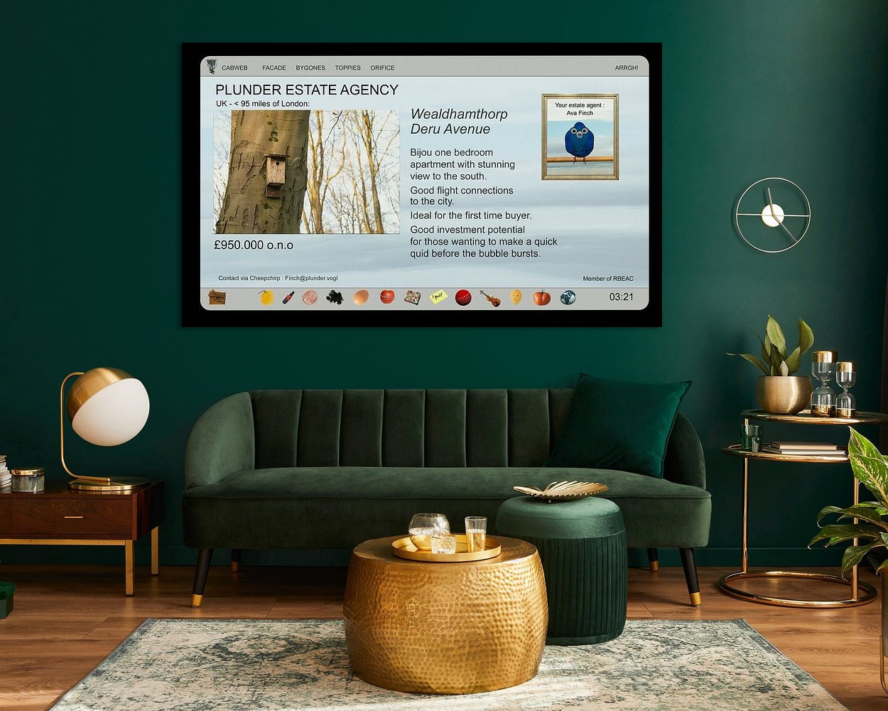 Example of the artwork in a room