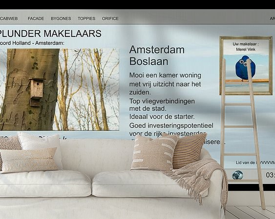 Voorbeeld van het werk in een kamer
