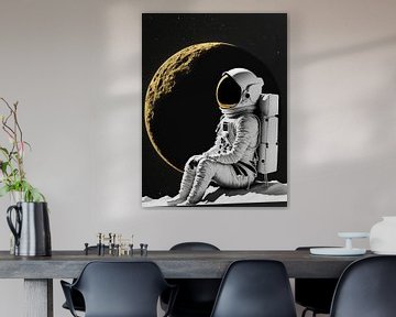 Astronaut in space by haroulita