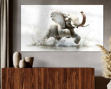 Funny baby elephant by Heike Hultsch