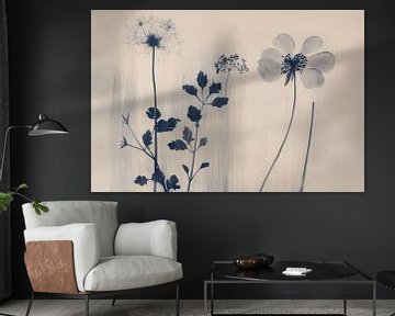 Abstrakte Botanik im japanischen Stil von Japandi Art Studio