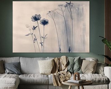 Botanisch abstract in Japandi stijl van Japandi Art Studio