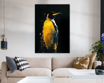 Schilderij Pinguïn Abstract van Kunst Kriebels