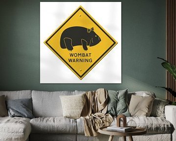 Wombat warning sign. by Grüntyers .