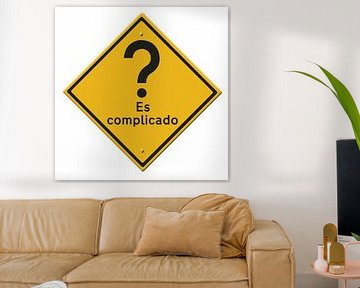 Straßenschild Es Complicado