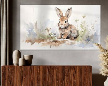 Baby rabbit van CanvasbyCaro