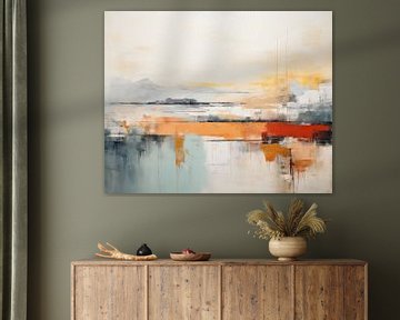 Abstract Oranje | Horizon van De Mooiste Kunst