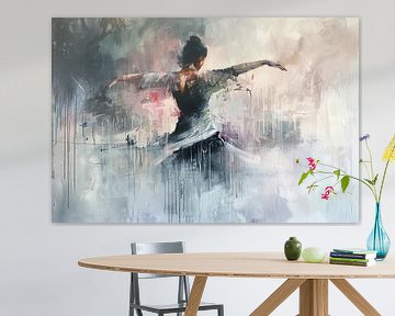 Dancer in Abstract Motion van Blikvanger Schilderijen