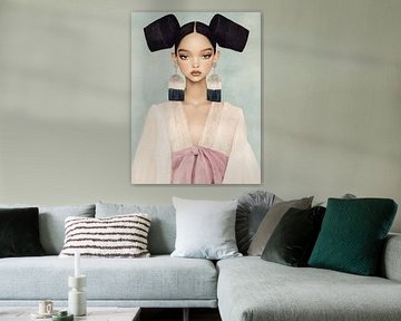 Trendsetter, modern portrait by Carla Van Iersel