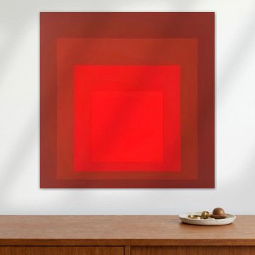 Josef Albers - Hommage an den Platz, rot, braun, 6 . Hohe Auflösung