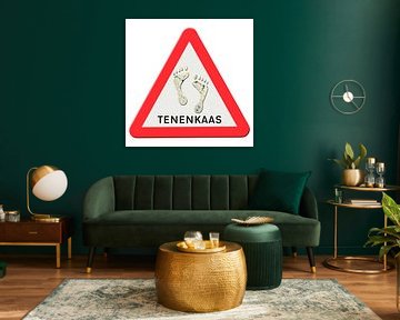 Tenenkaas waarschuwingsbord