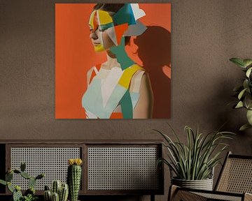 Abstracte Figuren en Kleurrijke Geheimen in Stijl van Color Square