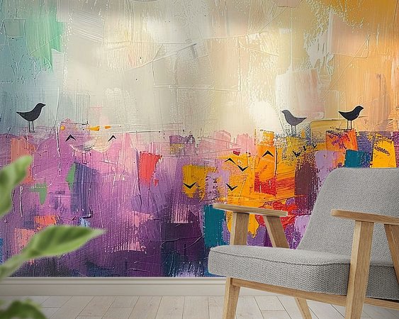 Voorbeeld van het werk in een kamer