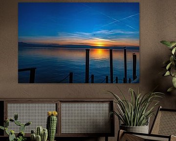 BADEN-WÜRTTEMBERG : ZONSONDERGANG AAN DE BODENSEE