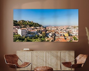 Castelo de Sao Jorge and the historic city centre in Lisbon - Portugal by Werner Dieterich