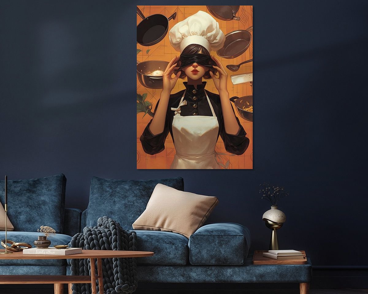 Voorbeeld van het werk in een kamer
